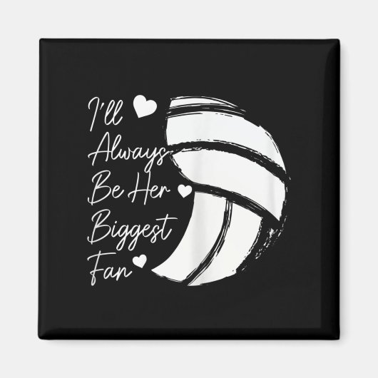 バレーボールママ彼女の最大のファンバレーボール娘 マグネット (正面)