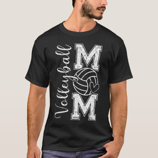 バレーボールママ ゲームデイの雰囲気 母の日 Tシャツ (正面)