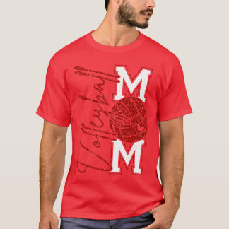 バレーボールママ ゲームデー ママ バレーボールギフト レトロ Tシャツ