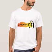 バレーボールユニークのエンブレム Tシャツ (正面)