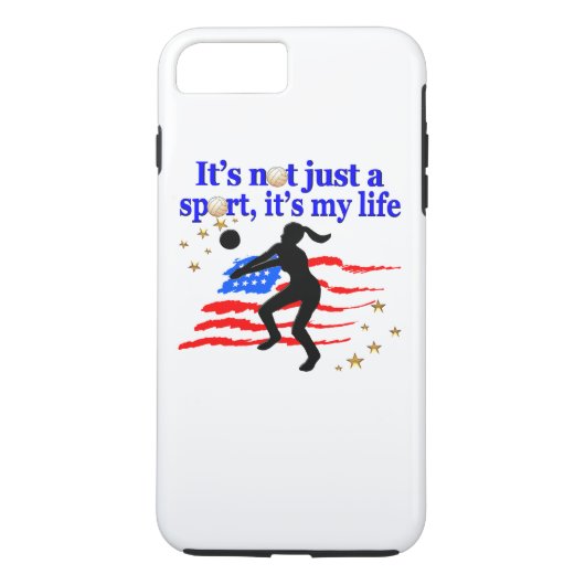 バレーボールライフ米国国旗のデザイン Case-Mate iPhoneケース (裏面)