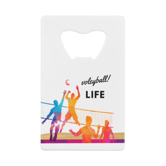 バレーボールライフ クレジットカード栓抜き (正面)