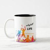 バレーボールライフ ツートーンマグカップ (左)