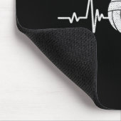 バレーボールラバーハートビートヴィンテージレトロバレーボール マウスパッド (コーナー)