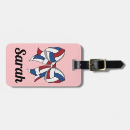 バレーボールリボンスポーツバッグタグ ラゲッジタグ