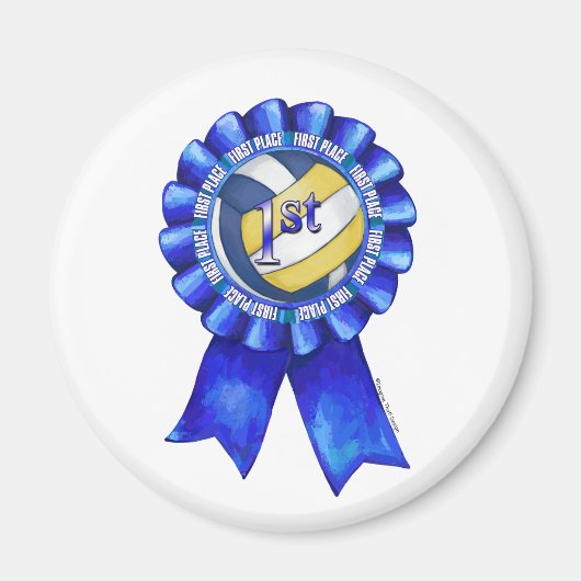 バレーボールリボン1st マグネット (正面)