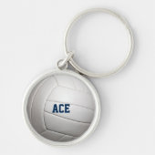 バレーボールルックキーチパーソナライズされたェーン キーホルダー (正面)