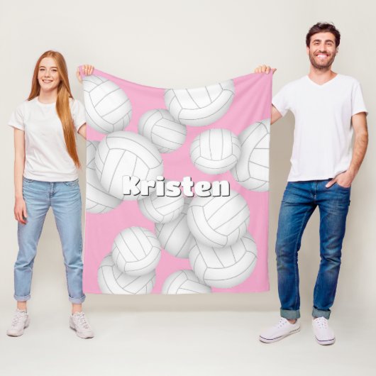 バレーボールルームデコールとアスリート名 フリースブランケット (インサイチュ)