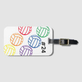バレーボールレインボーラゲージタグ ラゲッジタグ (正面横)