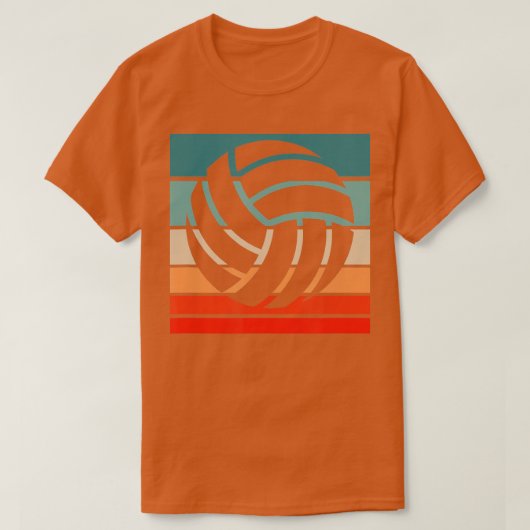 バレーボールレトロスタイルヴィンテージ Tシャツ (デザイン正面)