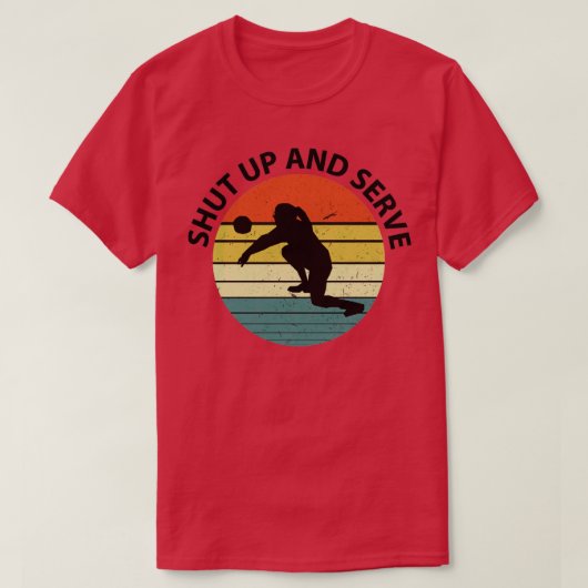 バレーボールレトロ動揺してスタイル Tシャツ (デザイン正面)