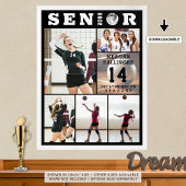 バレーボール上級卒業6フォトコラージュ ポスター