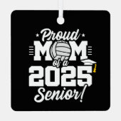 バレーボール上級生クラス2025卒業誇りを持った母 メタルオーナメント (裏面)