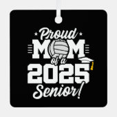 バレーボール上級生クラス2025卒業誇りを持った母 メタルオーナメント (正面)