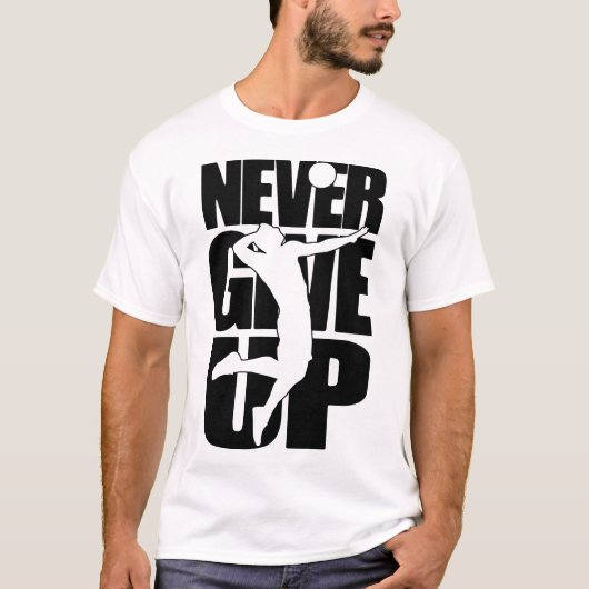 バレーボール与えを止めない Tシャツ (正面)