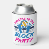 バレーボール中ブロッカーへようこそブロックパーティー 缶クーラー (缶正面)
