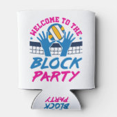 バレーボール中ブロッカーへようこそブロックパーティー 缶クーラー (裏面)