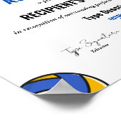 バレーボール優秀賞状 ポスター (角)