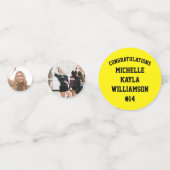 バレーボール卒業スポーツイエロー コンフェッティ (正面)