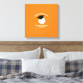 バレーボール卒業スポーツオレンジ キャンバスプリント (インサイチュ (寝室))