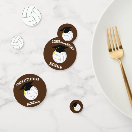 バレーボール卒業スポーツブラウン コンフェッティ (グループ)