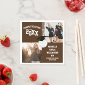 バレーボール卒業スポーツブラウン スタンダードカクテルナプキン (インサイチュ)