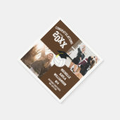 バレーボール卒業スポーツブラウン スタンダードカクテルナプキン (角)