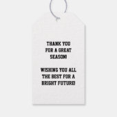 バレーボール卒業スポーツブルー ギフトタグ (裏面)