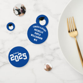 バレーボール卒業スポーツブルー コンフェッティ