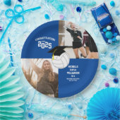 バレーボール卒業スポーツブルー ペーパープレート (パーティー)