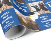 バレーボール卒業スポーツブルー ラッピングペーパー (ロールコーナー)