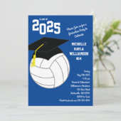 バレーボール卒業スポーツブルー 招待状 (スタンド正面)