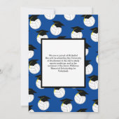 バレーボール卒業スポーツブルー 招待状 (裏面)