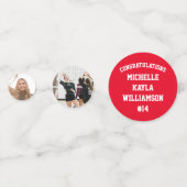 バレーボール卒業スポーツレッド コンフェッティ (正面)