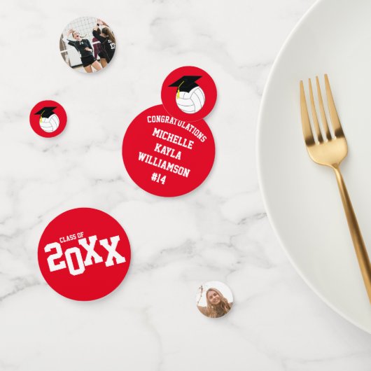 バレーボール卒業スポーツレッド コンフェッティ (グループ)