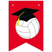 バレーボール卒業スポーツレッド バンティングフラッグ (第1の旗)