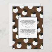 バレーボール卒業式スポーツブラウン発表 招待状 (裏面)