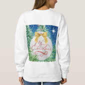 バレーボール取り付けクリスマスTシャツ/ウィメンズ スウェットシャツ (裏面)