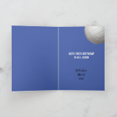 バレーボール名と年の誕生日 カード (内部)