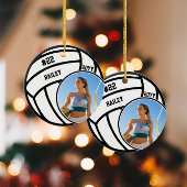 バレーボール名ジャージー番号フォトキープサケ セラミックオーナメント