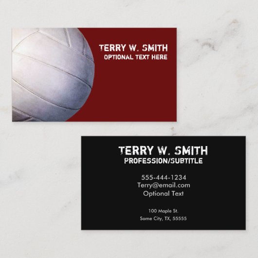 バレーボール名刺 名刺 (正面/裏面)