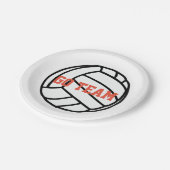 バレーボール囲碁チーム ペーパープレート (アングル)