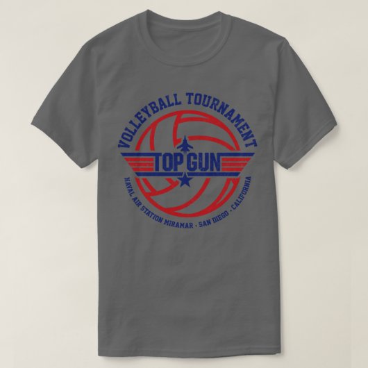 バレーボール大会ヴィンテージトップガン Tシャツ (デザイン正面)