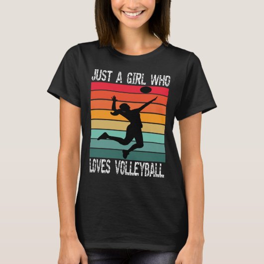 バレーボール大好き女子 Tシャツ (正面)
