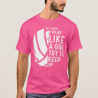 バレーボール女子おもしろい女子スポーツ愛好家の青少年 Tシャツ