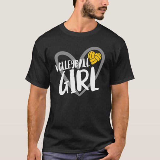バレーボール女子ハート2 Tシャツ (正面)