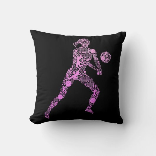 バレーボール女子ユースプレーヤー7 クッション (正面)