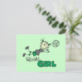 バレーボール女子Tシャツとギフト ポストカード (スタンド正面)