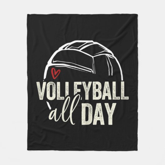 バレーボール女10代の子女子バレーボールのグラフィックボール フリースブランケット (正面)