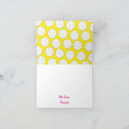 バレーボール子供の誕生日パーティースポーツ カード (内部)